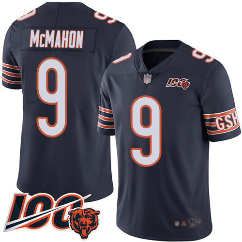 Chicago Bears Limited Navy Blue Men Jim McMahon Home Jersey NFL Football #9 100th Season